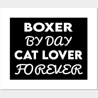 boxer cat Posters and Art